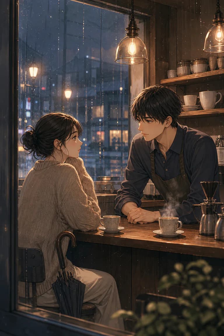 雨宿りブレンドのカバーイラスト