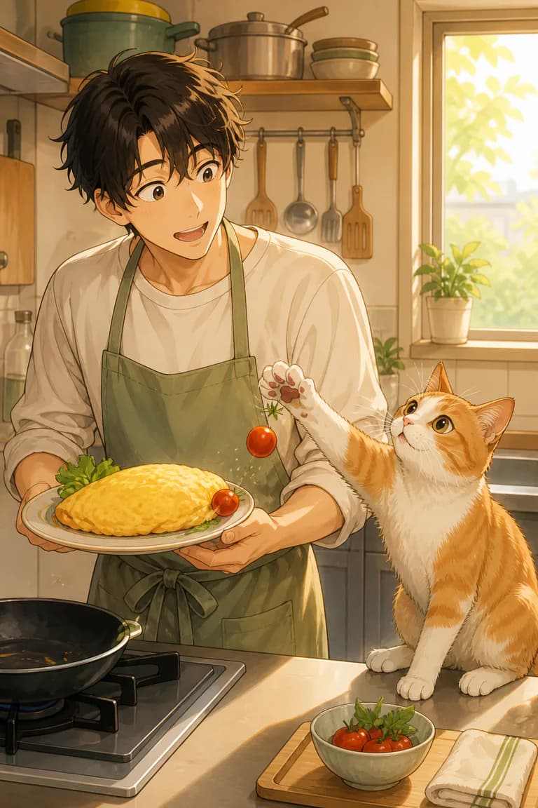 まかない猫のミケのカバーイラスト